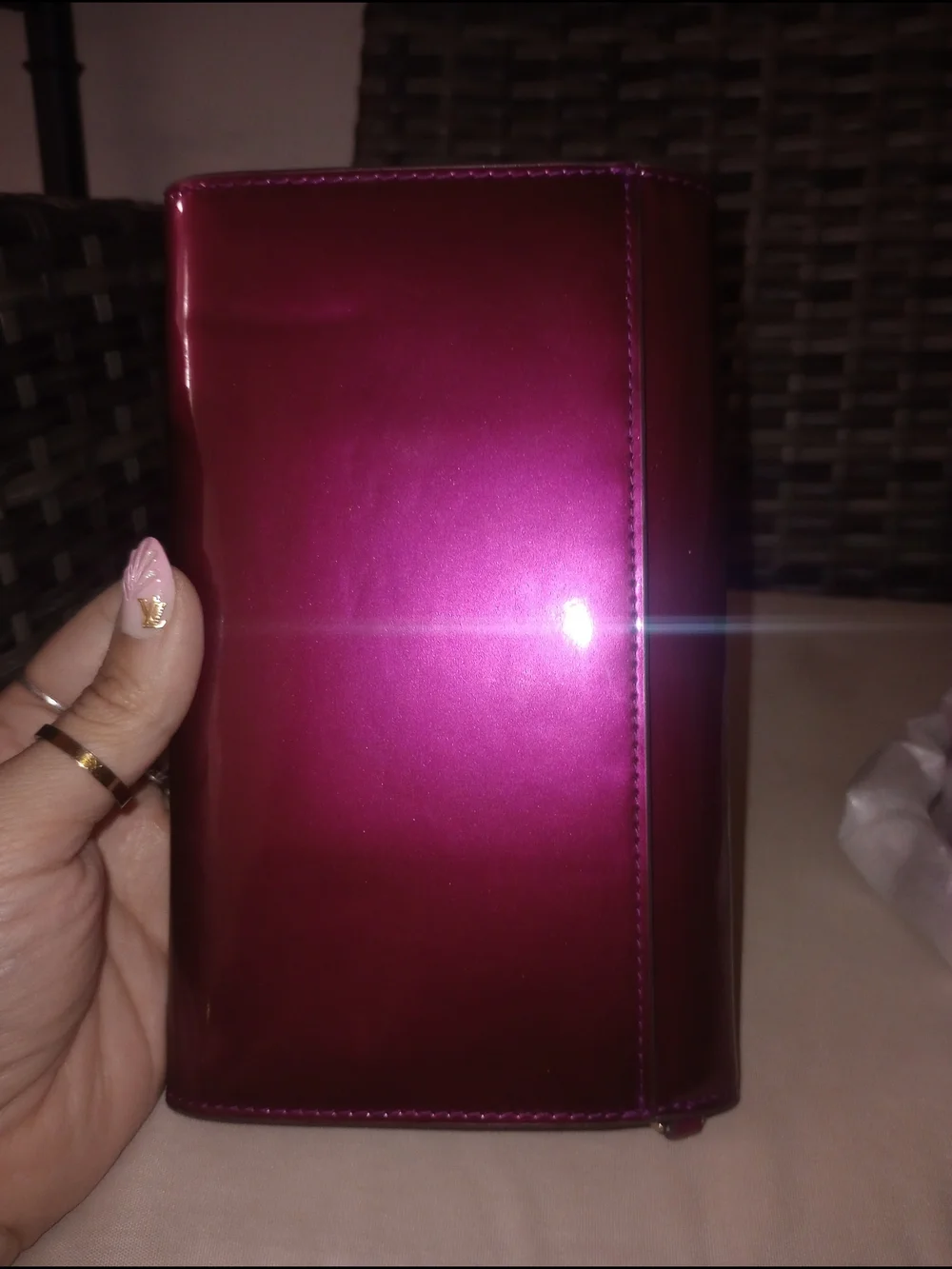 Kate Spade Kenzie Medium Flap Wristlet In Dark Raspberry